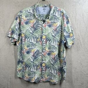 Izod Saltwater Relaxed Classic Shirt Men's 2XL Tropical Hawaiian Vacation Cotton